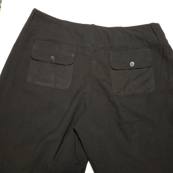 Michael Michael Kors Black High Rise Wide Leg Ankle Pants - Picture 2 of 5